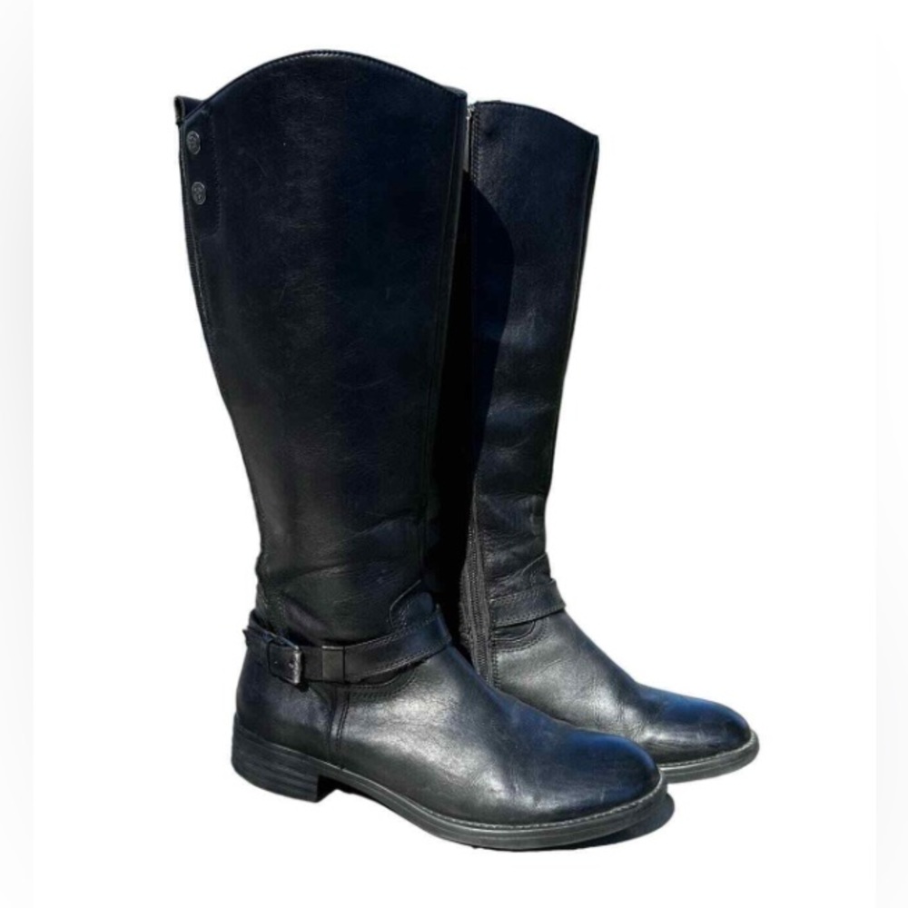 Bussola Trapani Women’s Black Leather Riding Moto Style Boots